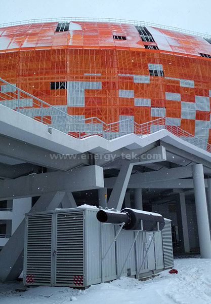 Контейнерные электростанции 1500 кВт для энергоснабжения стадиона
